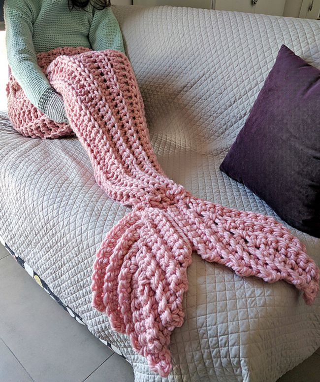 10 Amazing Crochet Mermaid Tail Patterns - Mermaid Tail Blanket Crochet Pattern