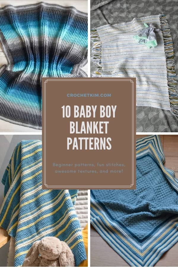 10 Beautiful Free Baby Boy Crochet Blanket Patterns CrochetKim  - Free Crochet Baby Boy Blanket Patterns