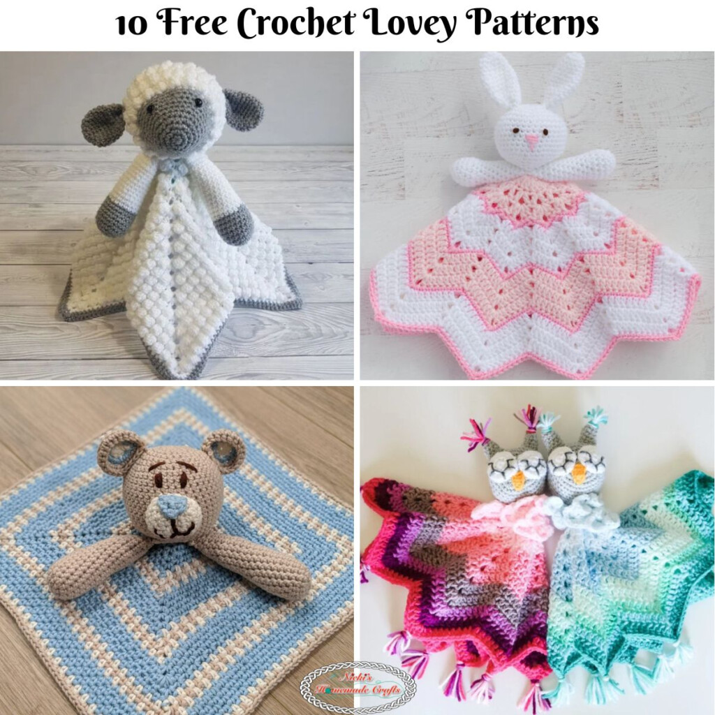 10 Cute Free Crochet Lovey Patterns For Kids Nicki s Homemade Crafts - Crochet Lovey Blanket Free Pattern