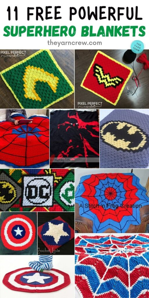 11 Free Awesome Superhero Crochet Blanket Pattern Ideas The Yarn Crew - Free Superhero Crochet Blanket Patterns