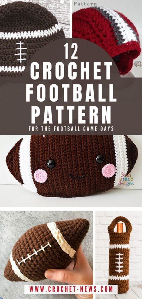 12 Crochet Football Pattern For The Football Game Days Crochet News - Football Crochet Blanket Pattern