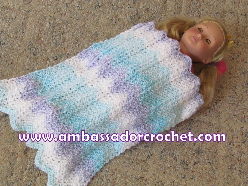 18 Doll Blanket Free Crochet Pattern Ambassador Crochet - Free Crochet Pattern For 18 Inch Doll Blanket