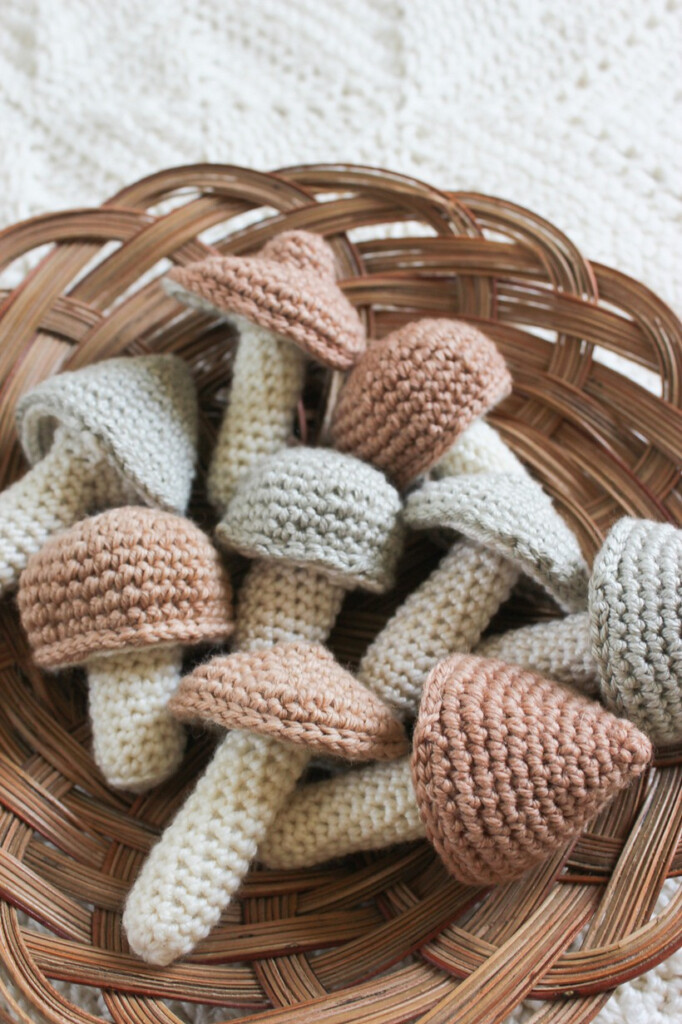 18 Free Crochet Mushroom Patterns For Plays Cozies Decors  - Mushroom Crochet Blanket Pattern Free