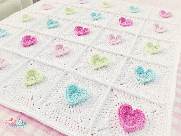 20 Heart Crochet Blanket Patterns Crochet News - Heart Crochet Blanket Patterns