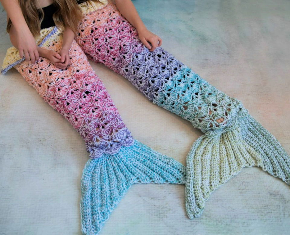 23 Free Crochet Mermaid Tail Patterns Mermaid Tail Blanket - Mermaid Tail Blanket Crochet Pattern