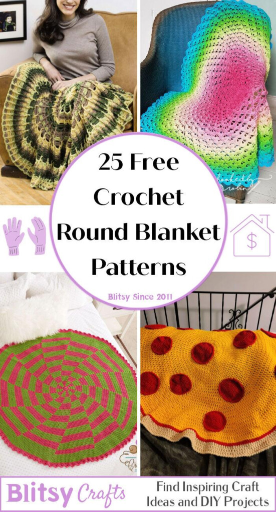 25 Free Crochet Round Blanket Patterns Circle Pattern  - Anime Crochet Blanket Patterns