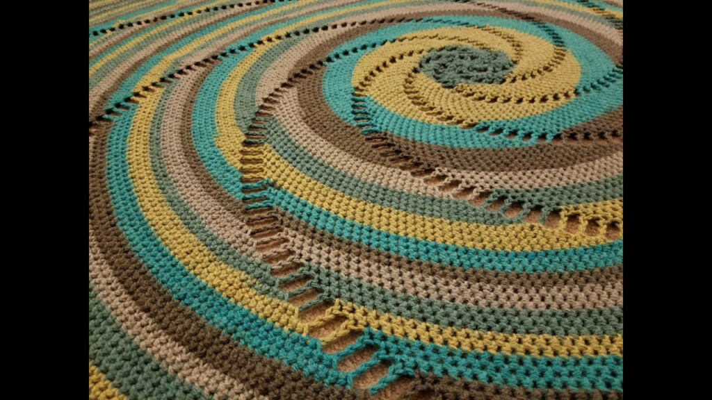 3 Simple Models Of Crochet Spiral Afghan Pattern The Nautilus Blanket  - Spiral Crochet Blanket Free Pattern