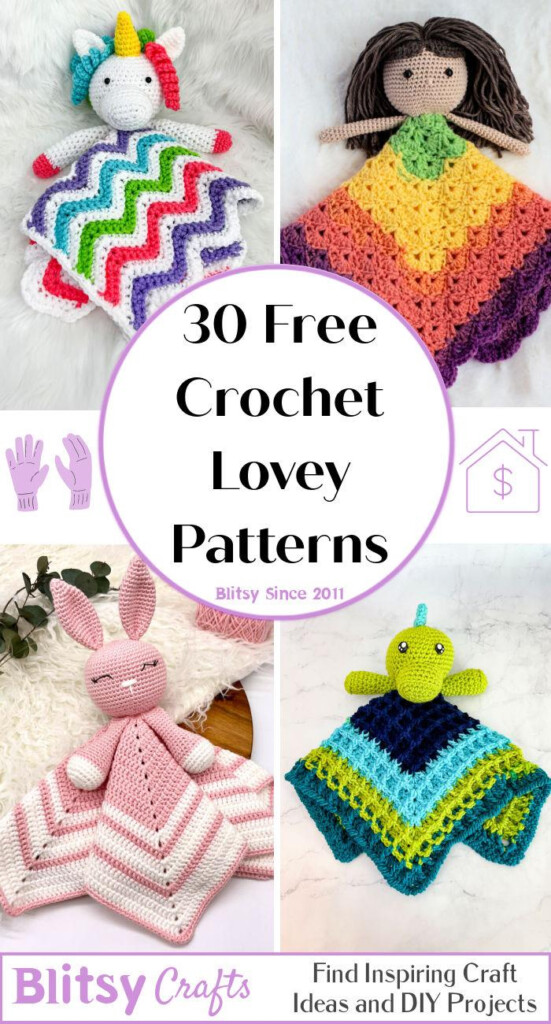 30 Free Crochet Lovey Patterns Blanket Pattern Blitsy - Crochet Lovey Blanket Free Pattern
