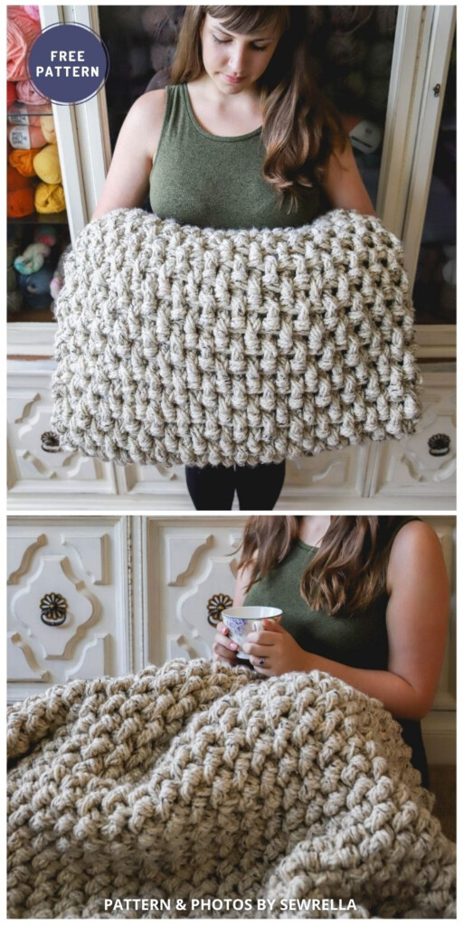 6 Free Crochet Weighted Blanket Patterns For Better Sleep The Yarn Crew - Free Crochet Pattern For Weighted Blanket