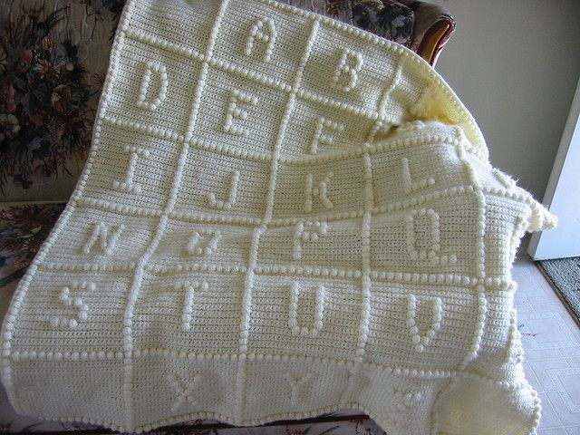 Alphabet Baby Blanket Crochet Pattern - Alphabet Blanket Crochet Pattern