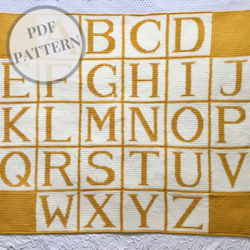 Alphabet Blanket Crochet Pattern Pdf Download A To Z Etsy - Alphabet Blanket Crochet Pattern