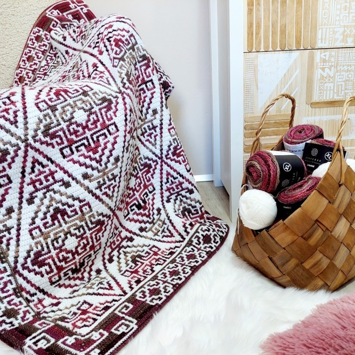 Aztecana Mosaic Crochet Blanket Patterns Hobbii - Mosaic Crochet Blanket Patterns Free