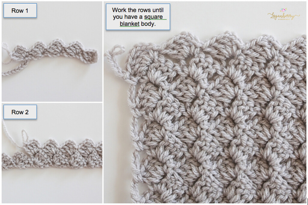 Baby Blue Scallops Crochet Blanket Free Crochet Pattern Loganberry  - Scallop Crochet Blanket Pattern
