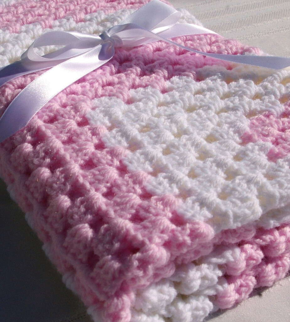 Baby Girl Blanket Pink Crochet Afghan - Pink Crochet Blanket Patterns
