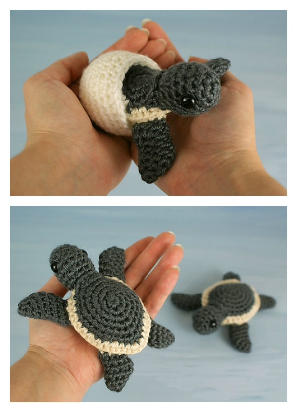 Baby Sea Turtle Collection Crochet Pattern Cool Creativities - Beach Blanket Crochet Pattern