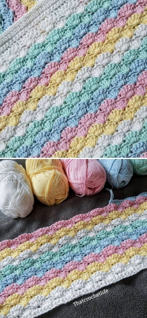 Beautiful Shells Baby Blanket Free Pattern And Ideas Pattern Center - Seashell Blanket Crochet Pattern