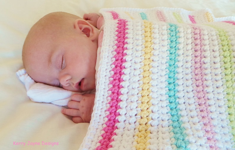 BEGINNERS CROCHET BLANKET Pattern By Kjd Easy Baby Blanket Etsy UK - Beginners Crochet Blanket Pattern
