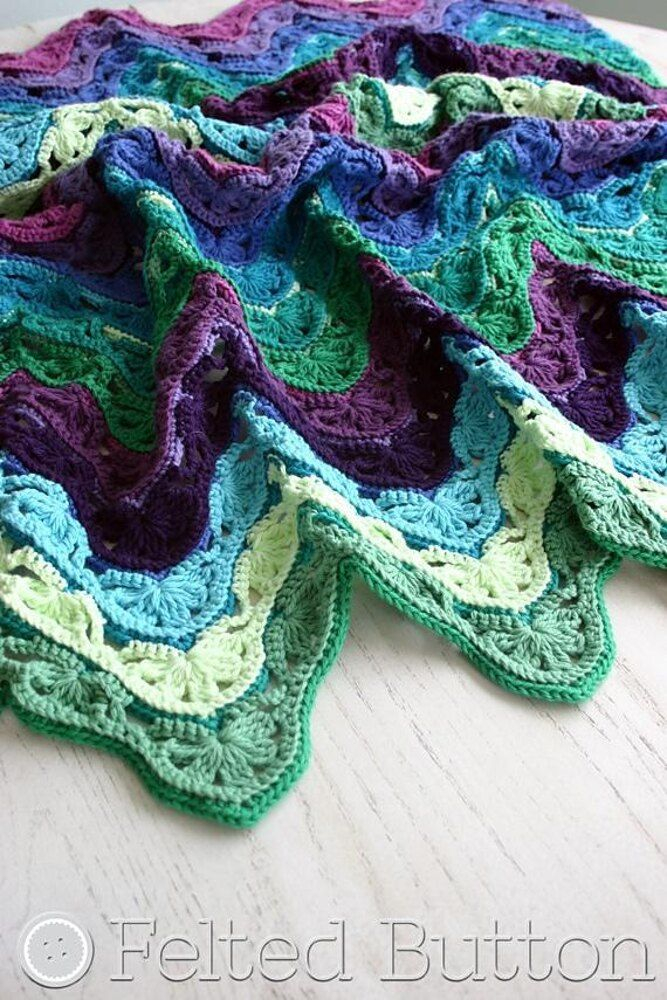 Brighton Blanket Crochet Pattern By Susan Carlson Gehaakte Dekens  - Brighton Blanket Crochet Pattern