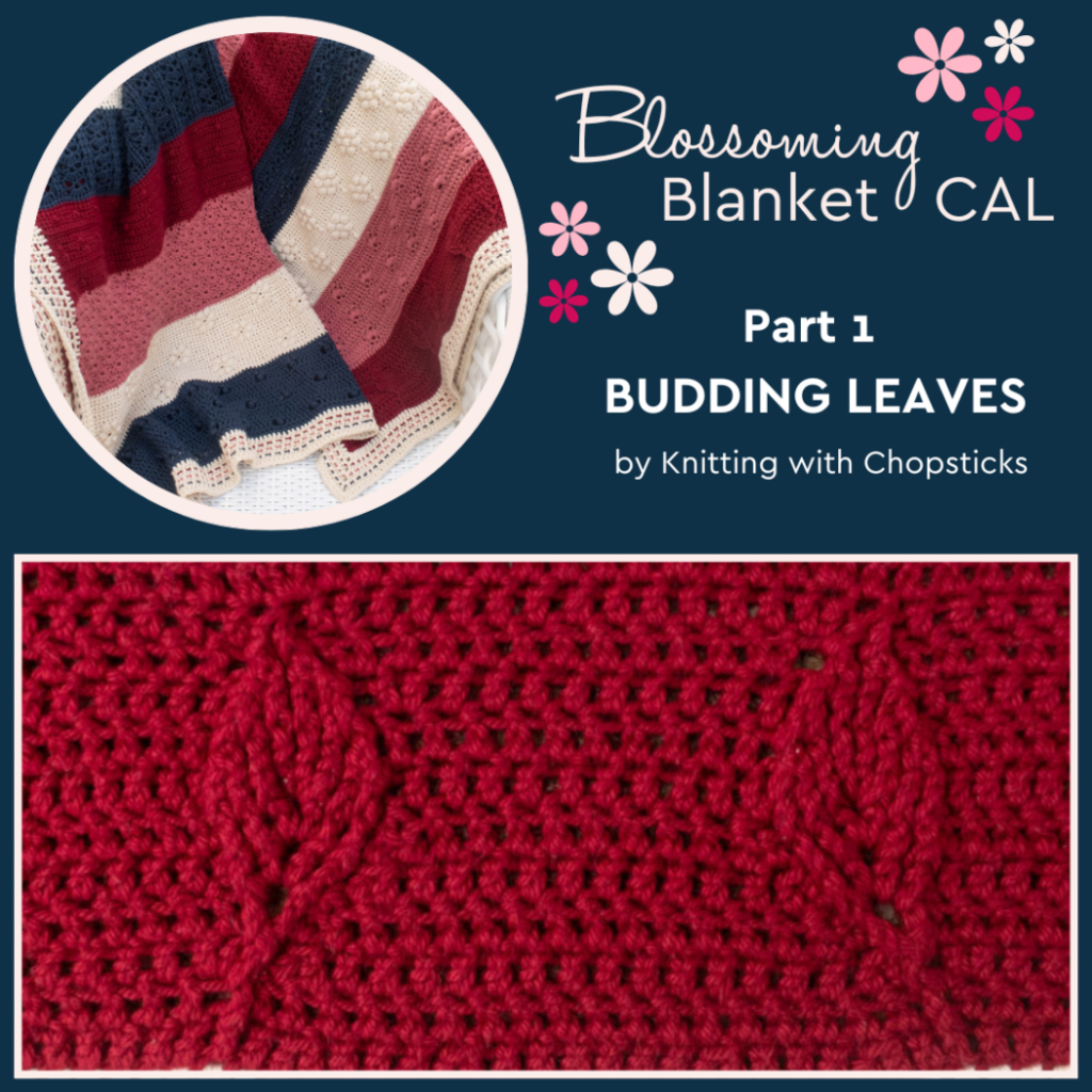 Budding Leaves Crochet Blanket Stripe Pattern FREE - Crochet Blanket Stripe Pattern