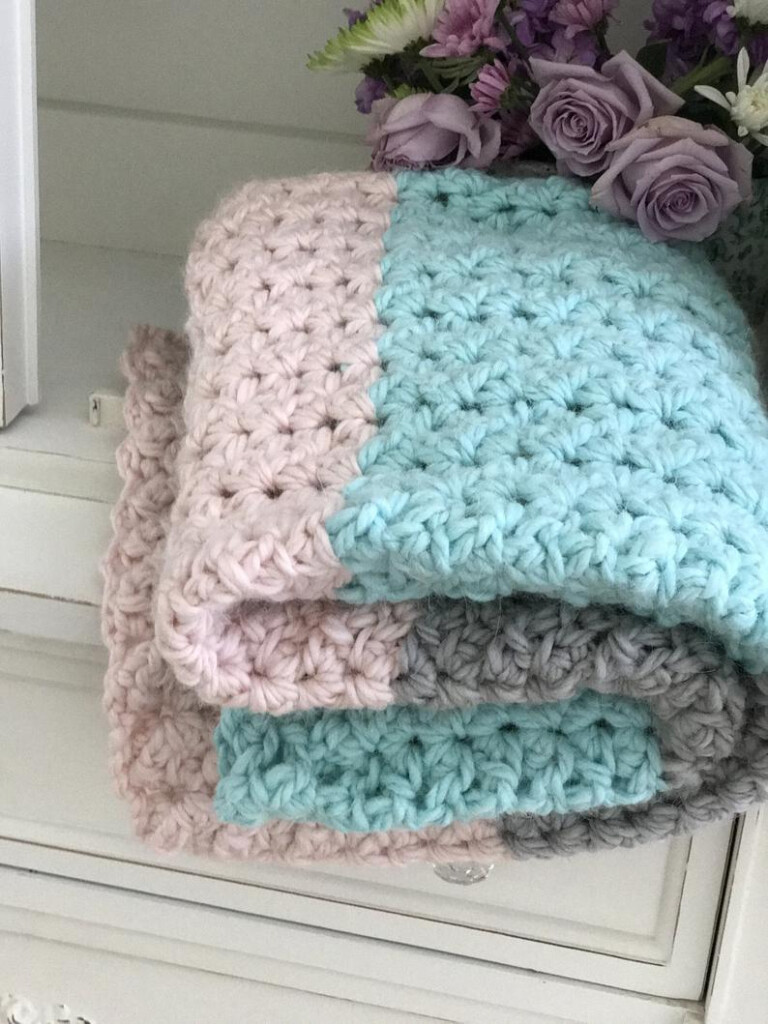 Bulky Yarn Crochet Afghan Patterns For Beginners Crochet Ba Blanket  - Super Bulky Yarn Blanket Crochet Patterns