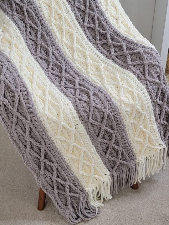 Cable Crochet Blanket Pattern Easiest For Beginners Crochet Dreamz - Chunky Cable Crochet Blanket Pattern