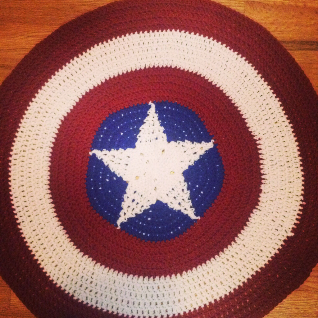 Captain America Shield Crochet Pattern - Captain America Shield Crochet Blanket Pattern