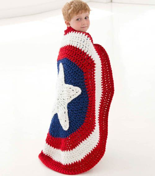 Captain America Shield Crochet Pattern - Captain America Shield Crochet Blanket Pattern