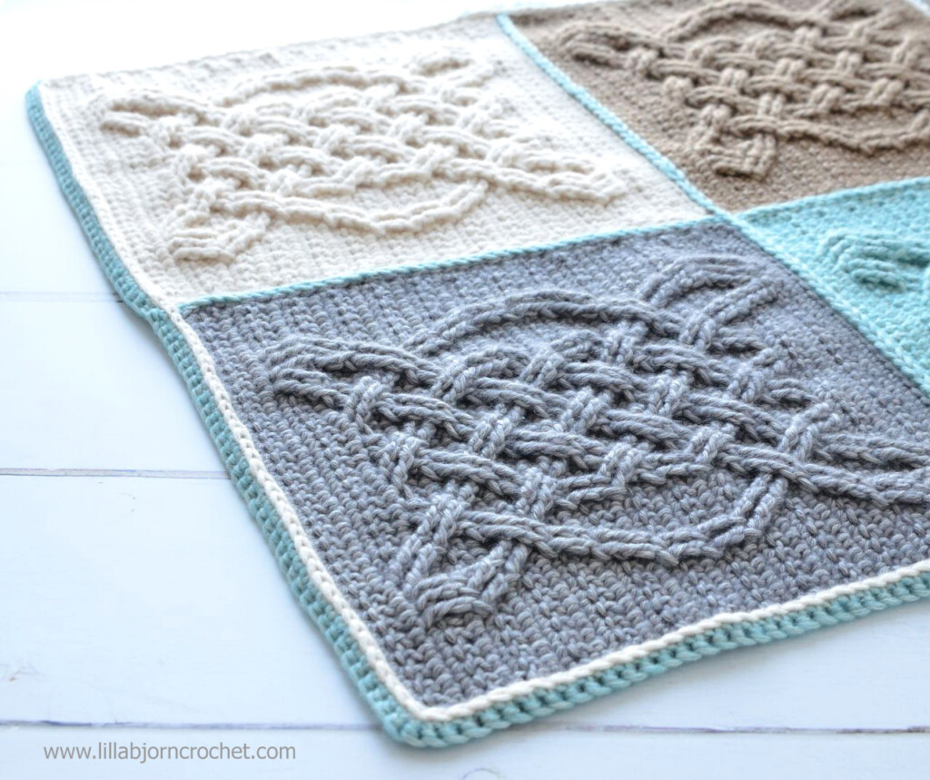 Celtic Tiles Blanket Reveal LillaBj rn s Crochet World - Celtic Weave Crochet Blanket Pattern