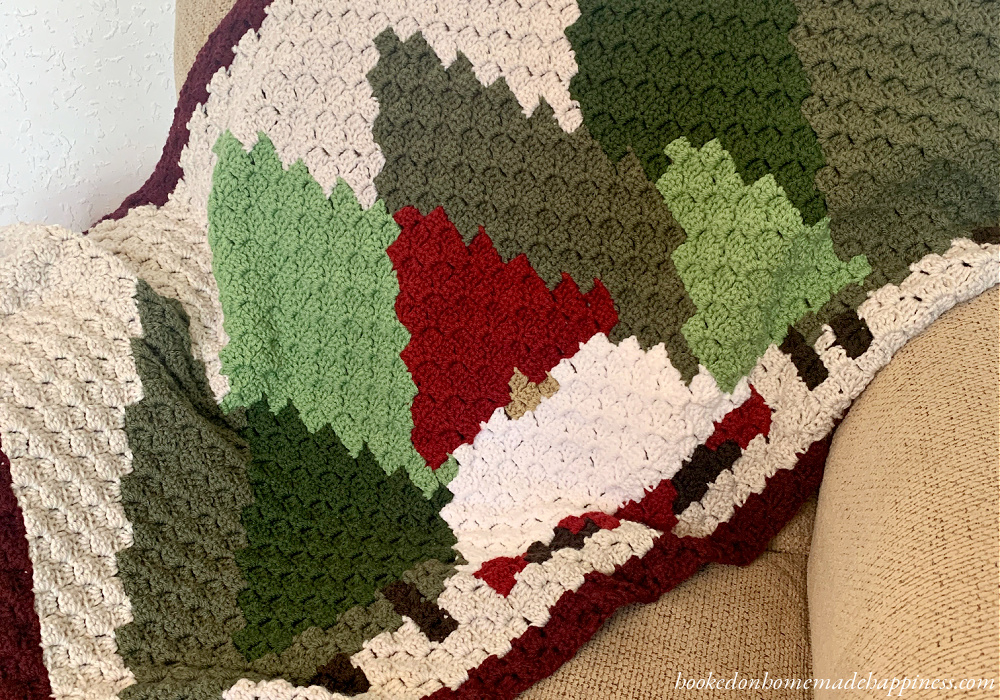Christmas Gnome Blanket C2C Crochet Pattern Hooked On Homemade Happiness - Crochet Pattern For C2c Blanket