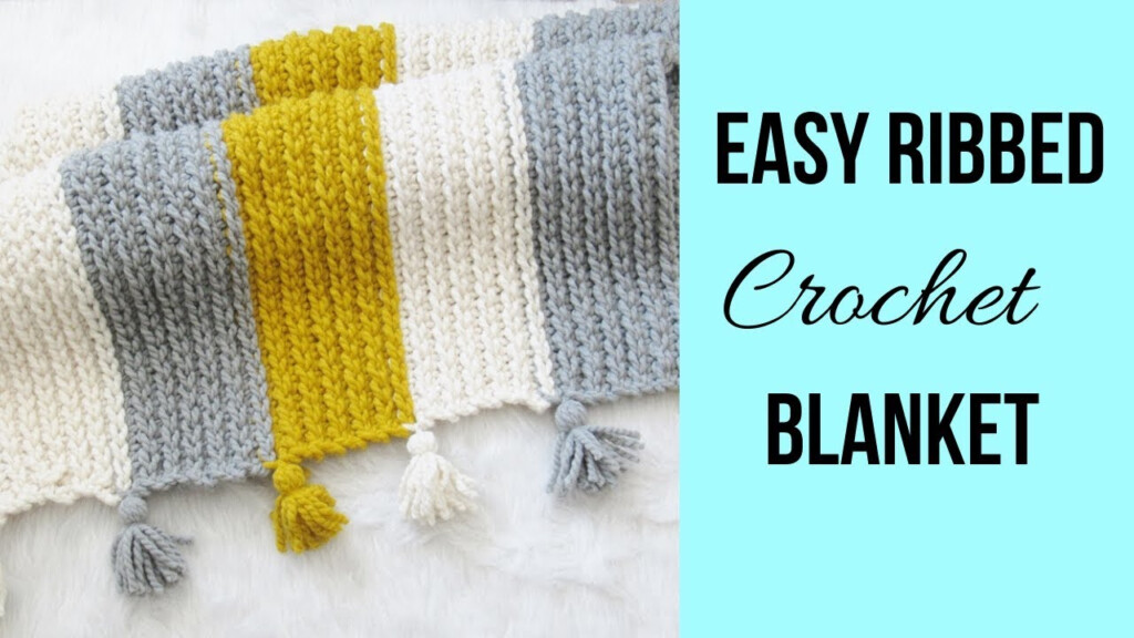 Chunky Ribbed Crochet Blanket Pattern Amelia s Crochet - Chunky Ribbed Crochet Blanket Pattern