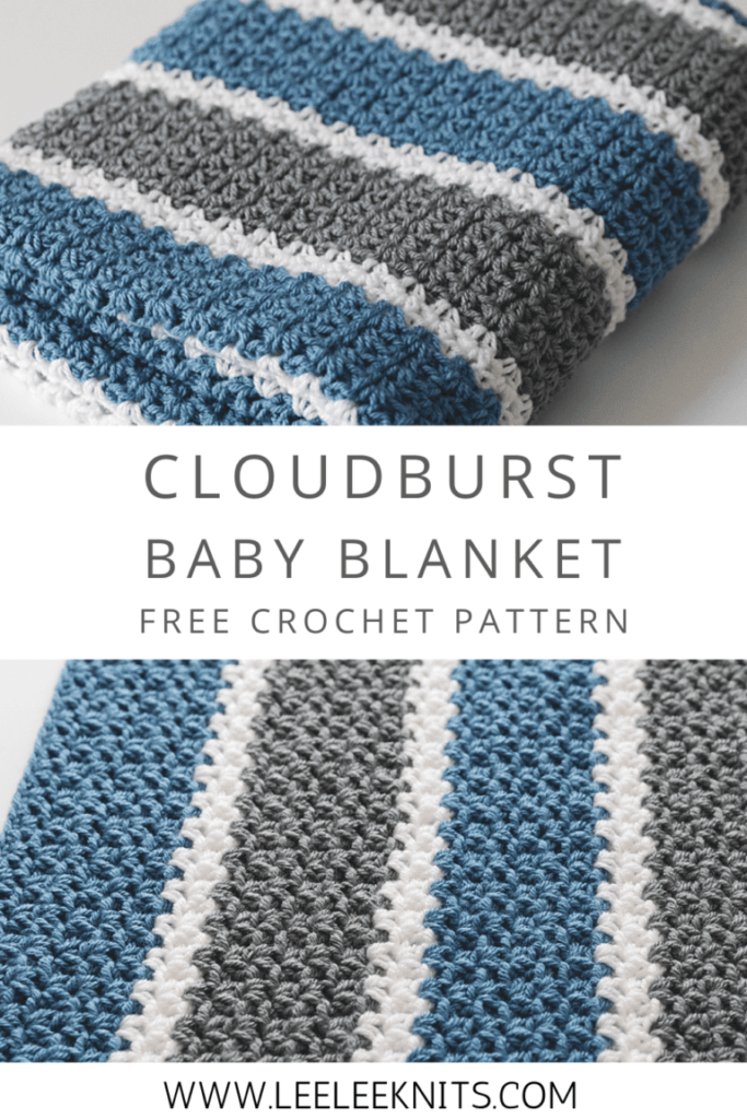 Cloudburst Striped Crochet Baby Blanket Pattern Leelee Knits - Crochet Blanket Stripe Pattern
