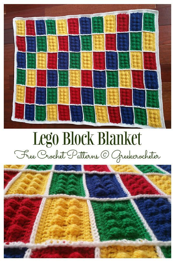 Colorful Lego Blanket Crochet Patterns - Pattern For Crochet Lego Blanket