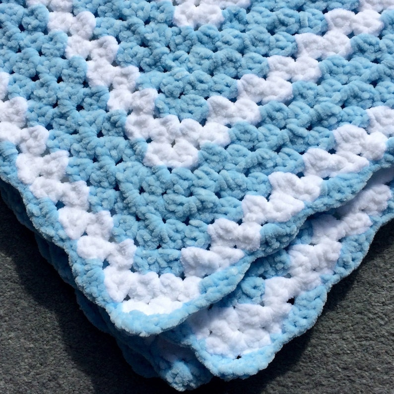 Crochet Baby Blanket Chunky Chenille Knitted Blanket New Baby Gift  - Chunky Chenille Crochet Blanket Pattern