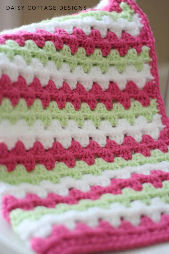 Crochet Blanket Granny Stripe Throw Granny Stripe Afghan Granny  - Crochet Granny Stripe Blanket Pattern