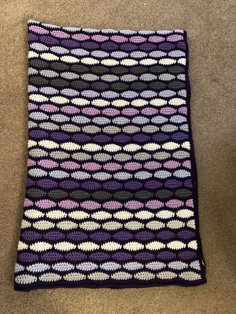 Crochet Blanket In Millstone Stitch Etsy - Millstone Stitch Crochet Blanket Pattern