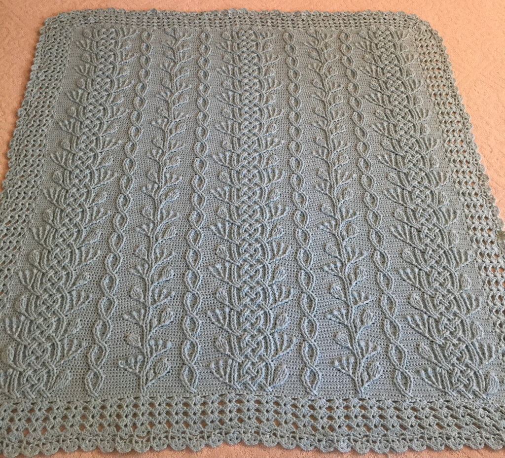 Crochet Blanket Pattern Celtic Garden Braided Cable Blanket Etsy - Celtic Cable Crochet Blanket Pattern
