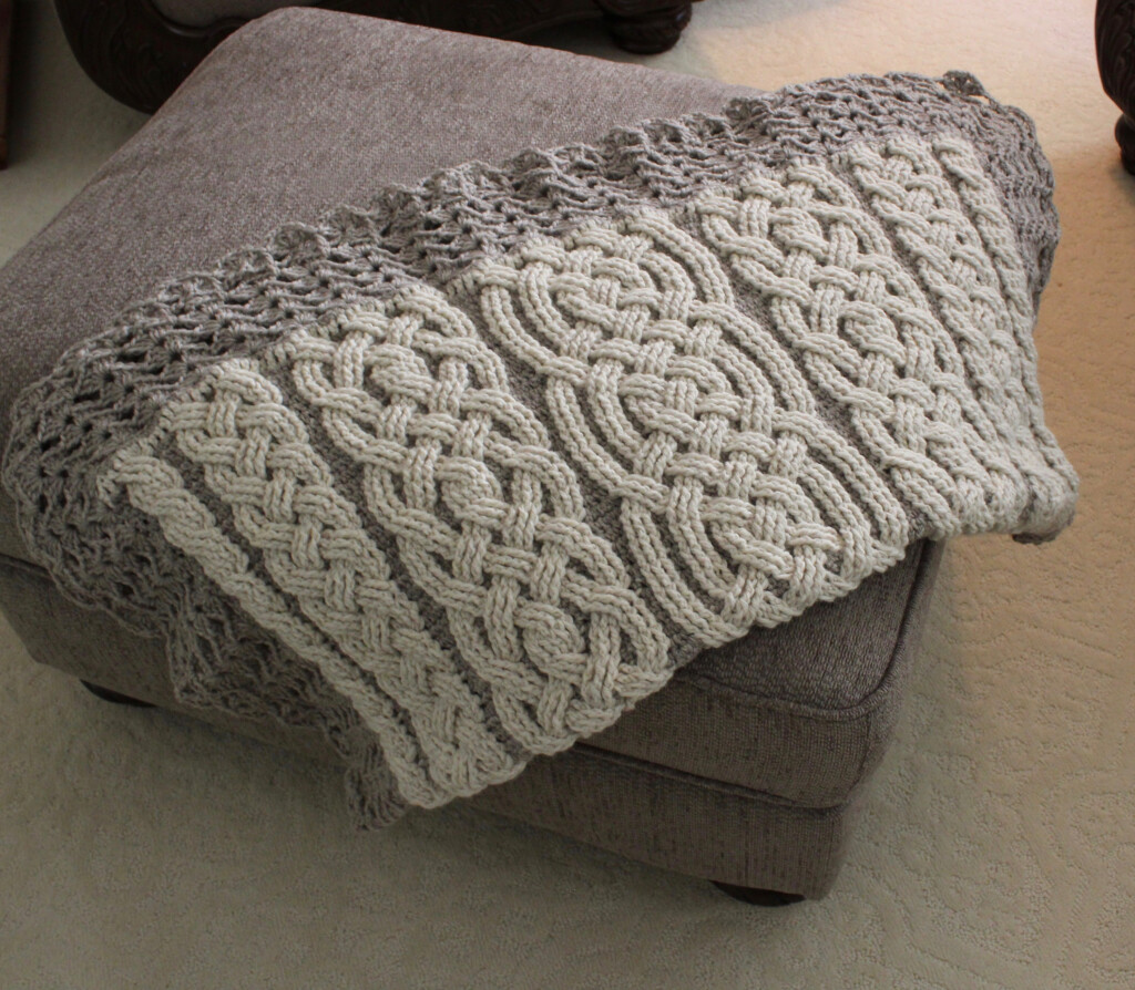 Crochet Blanket Pattern Chenonceau Cable Braided Blanket Etsy - Celtic Cable Crochet Blanket Pattern