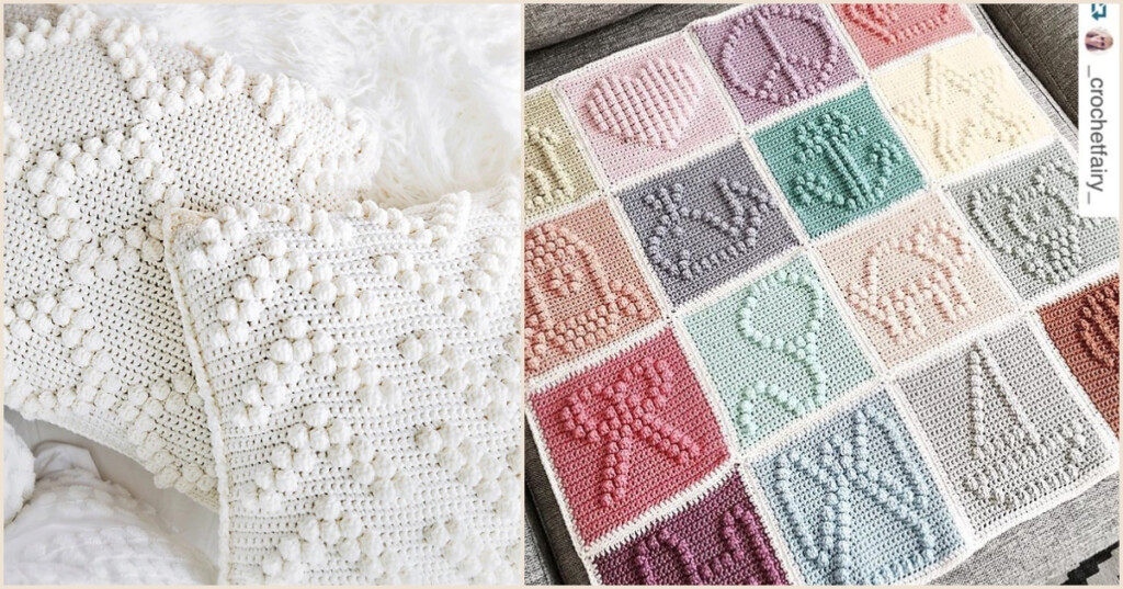 Crochet Bobble Stitch Blanket Free Pattern Maisie And 45 OFF - Free Crochet Bobble Blanket Pattern