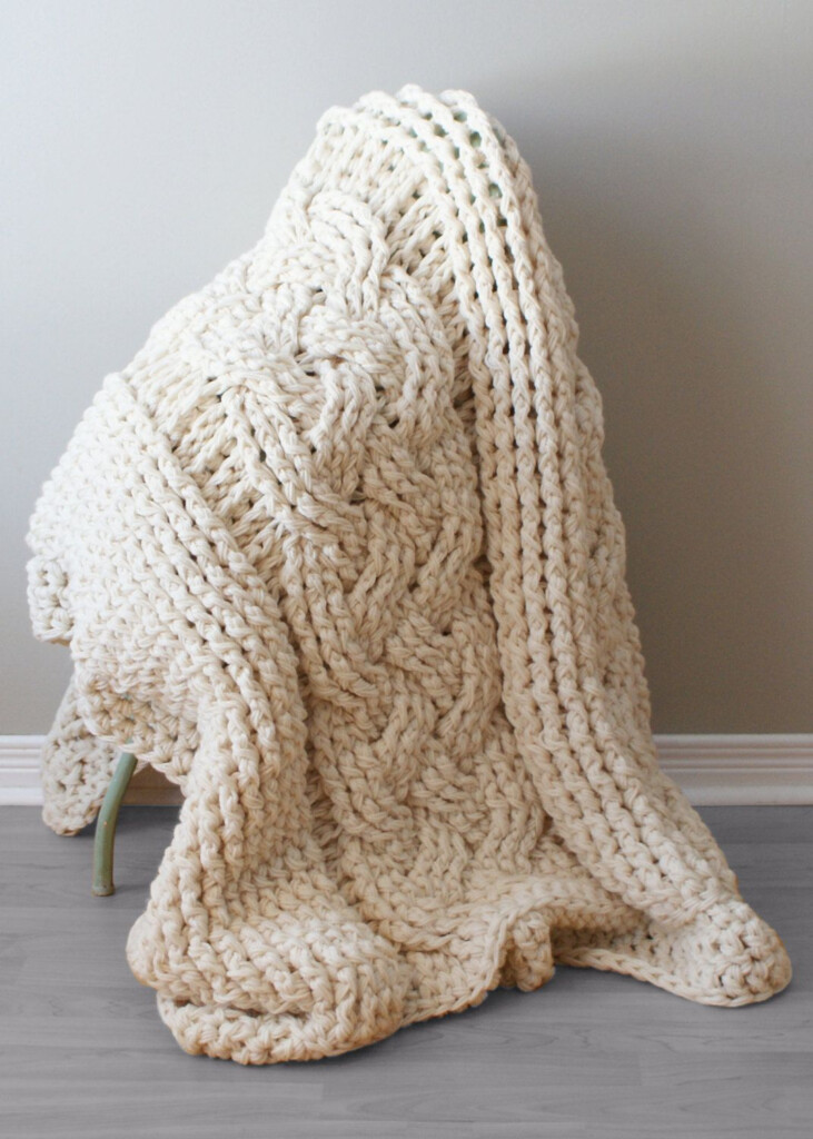 Crochet Chunky Cable Blanket Amelia s Crochet - Chunky Cable Crochet Blanket Pattern