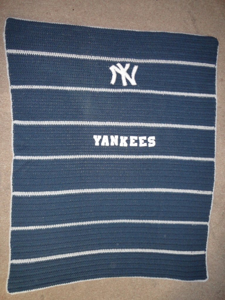 Crochet Crazy Mama Crochet Yankees Blanket - Ny Yankees Crochet Blanket Pattern