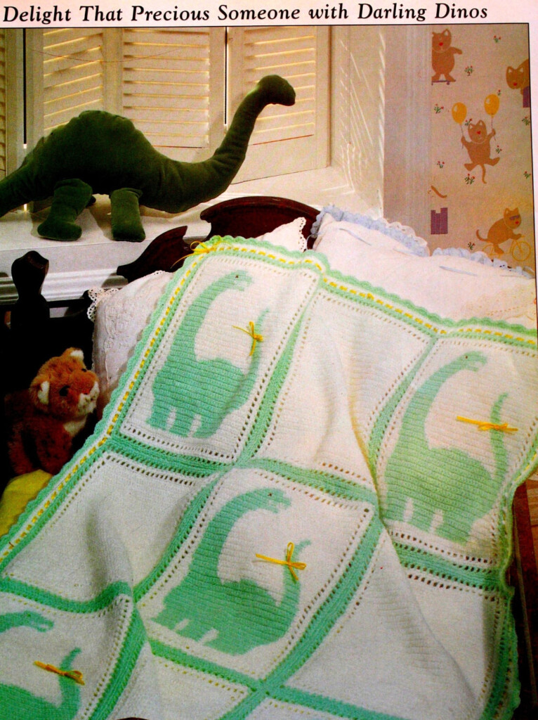 Crochet Dinosaur Blanket Pattern Plus Added Bonus Patterns  - Crochet Dinosaur Blanket Free Pattern