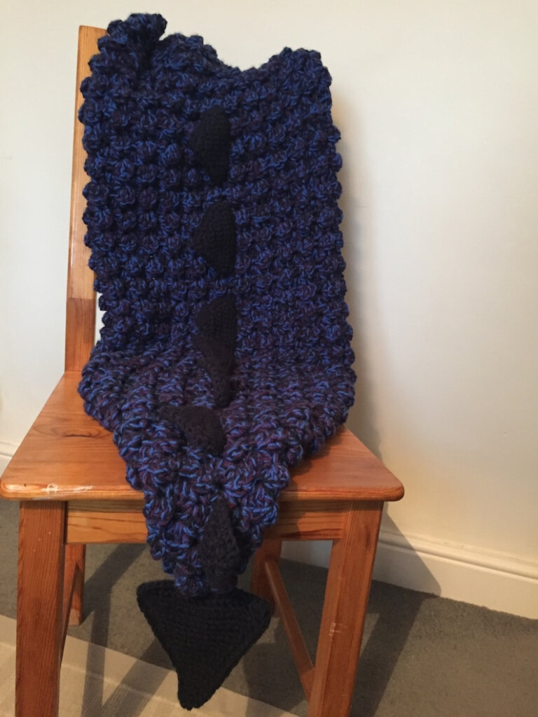 Crochet Dragon Tail Blanket Pattern Customisable Sizing From Etsy - Crochet Dragon Tail Blanket Pattern