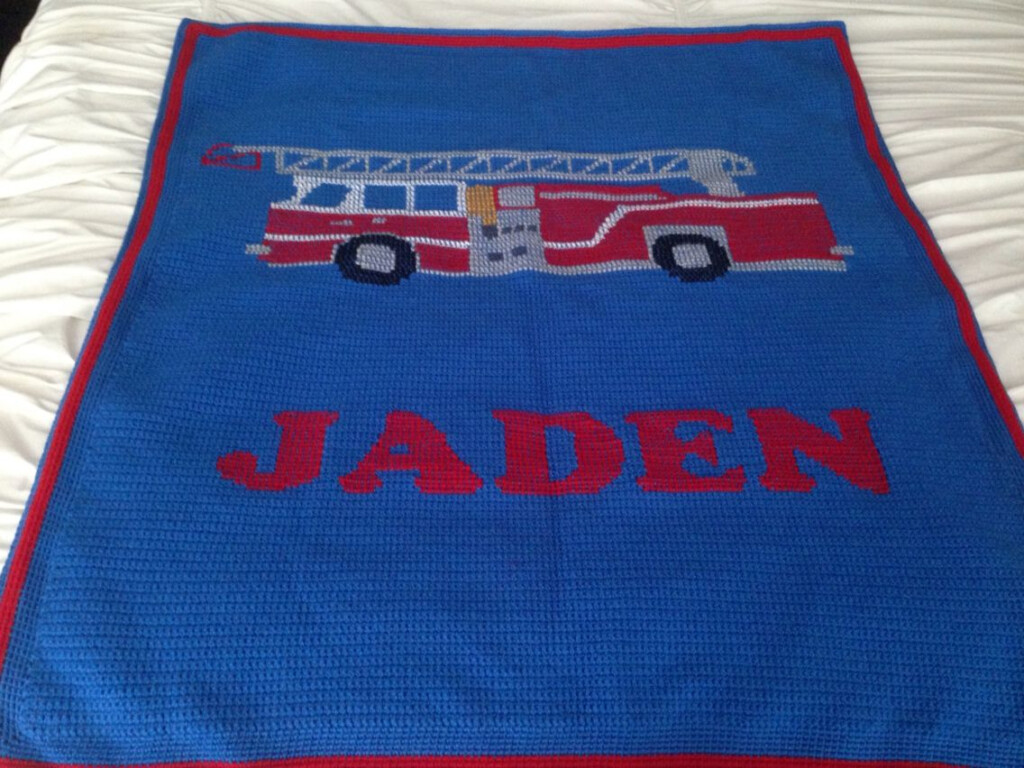 Crochet Fire Truck Blanket Pattern - Crochet Fire Truck Blanket Pattern