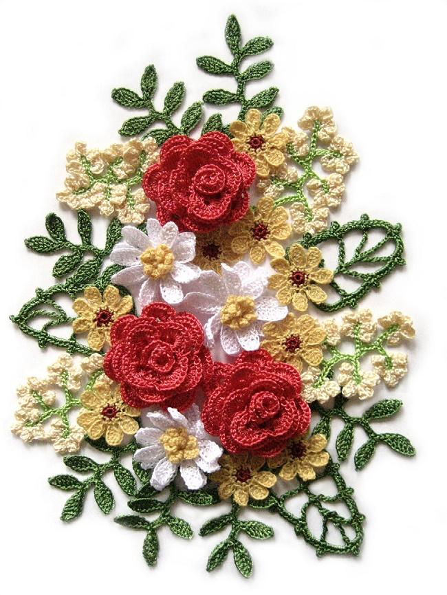 Crochet Flower Bouquet Pattern - Bouquet Blanket Crochet Pattern