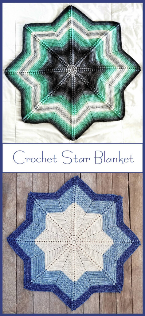Crochet Free Pattern Star Blanket Design Peak - Crochet Name Blanket Pattern