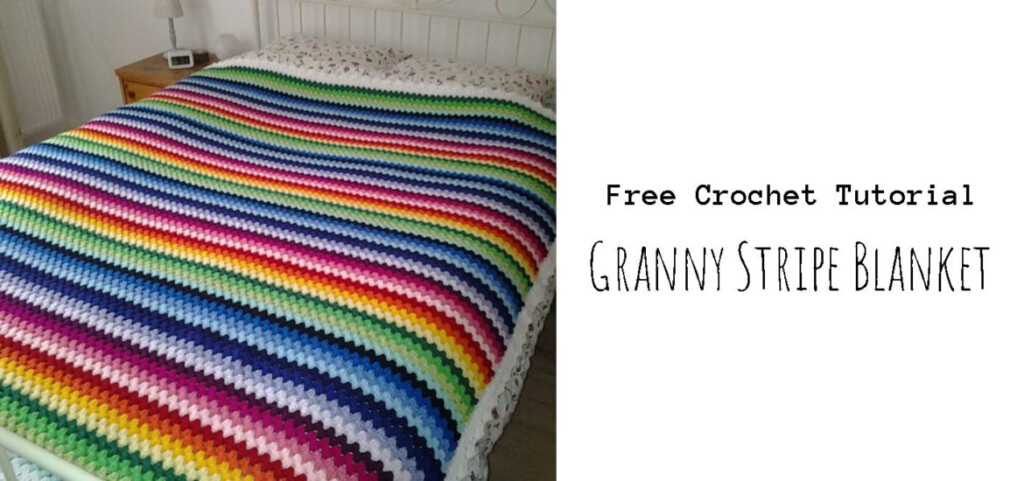 Crochet Granny Stripe Blanket - Crochet Granny Stripe Blanket Pattern