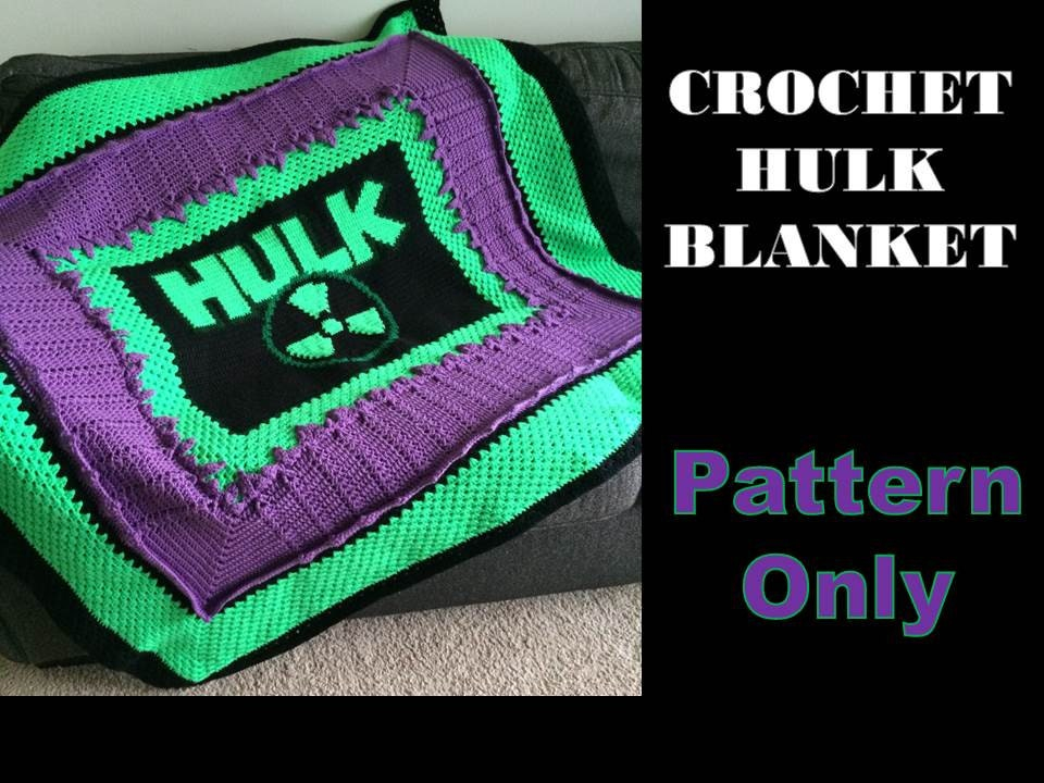 Crochet Hulk Blanket Pattern Only - Hulk Crochet Blanket Pattern
