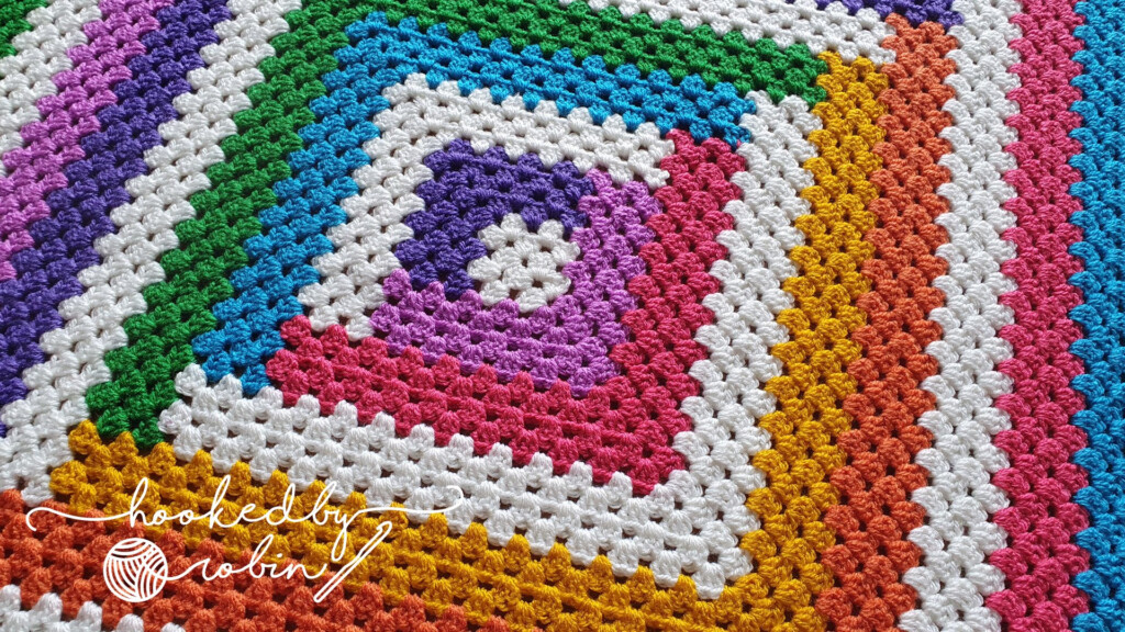 Crochet Log Cabin Granny Square Blanket Free Video Tutorial Written  - Log Cabin Crochet Blanket Free Pattern