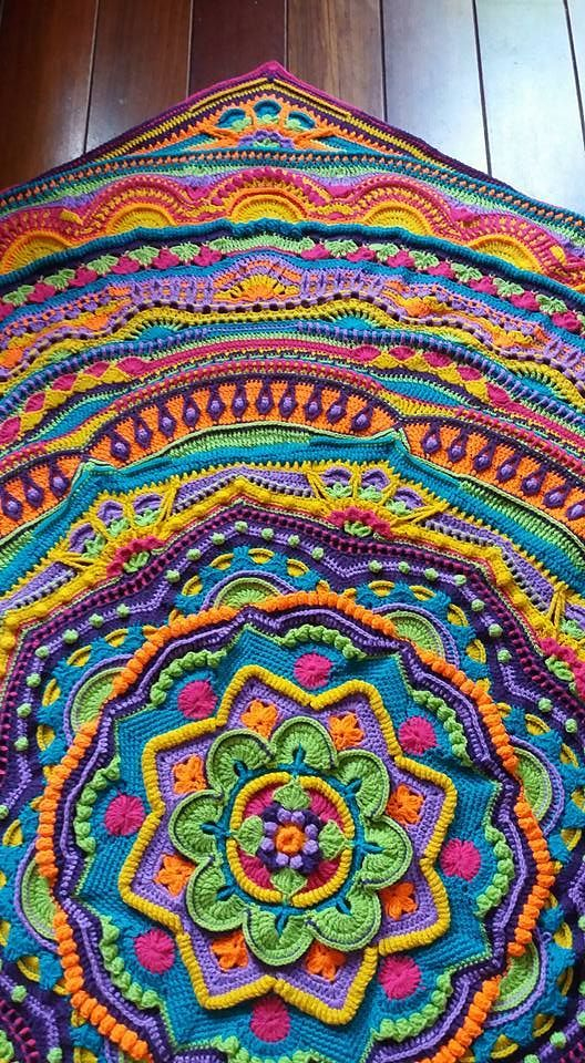 Crochet Mandala Blanket Free Pattern Printable Templates Free - Mandala Blanket Crochet Pattern Free