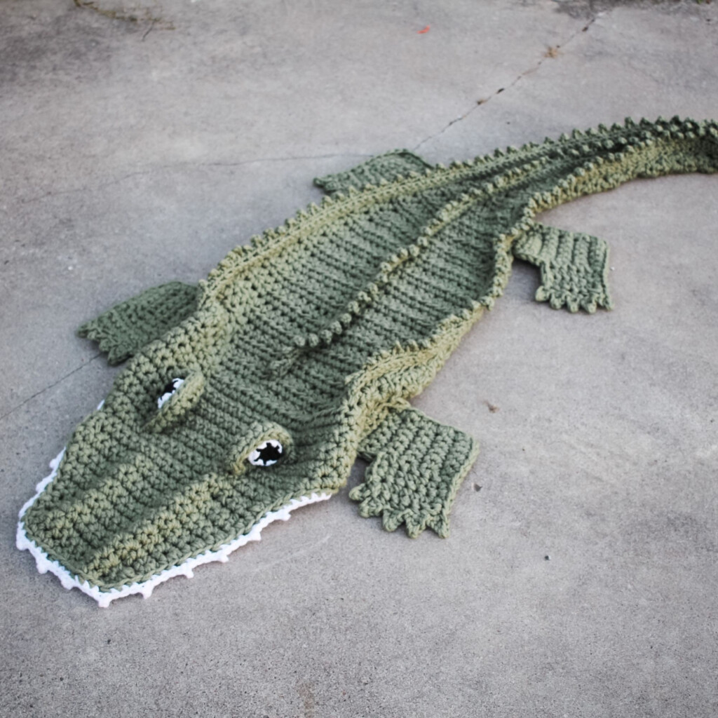 CROCHET PATTERN Alligator Blanket Alligator Costume Pattern Etsy - Free Alligator Blanket Crochet Pattern